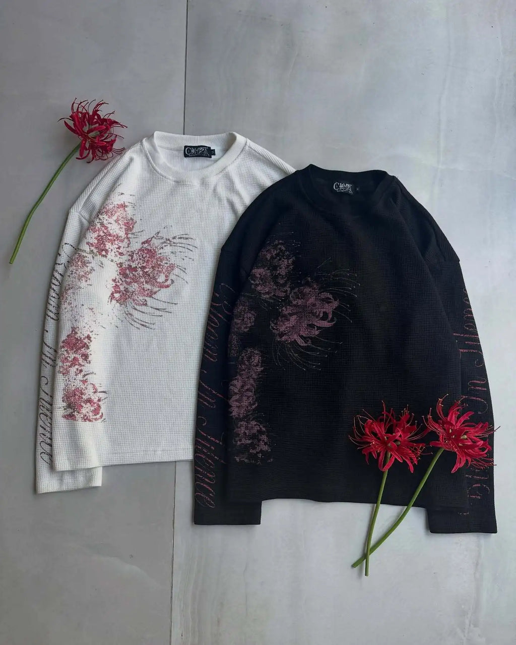 Fashionable Classics Round Neck Long Sleeved Versatile Loose T-shirt Y2K Streetwear Retro Personalized Creative Waffle Print Top