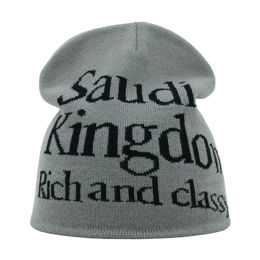 New Fashion Letter Autumn Winter Beanies for Women Men Outdoor Y2K Skullcap Warm Skiing Hat Cold Hat Hip Hop Cycling Knit Hat