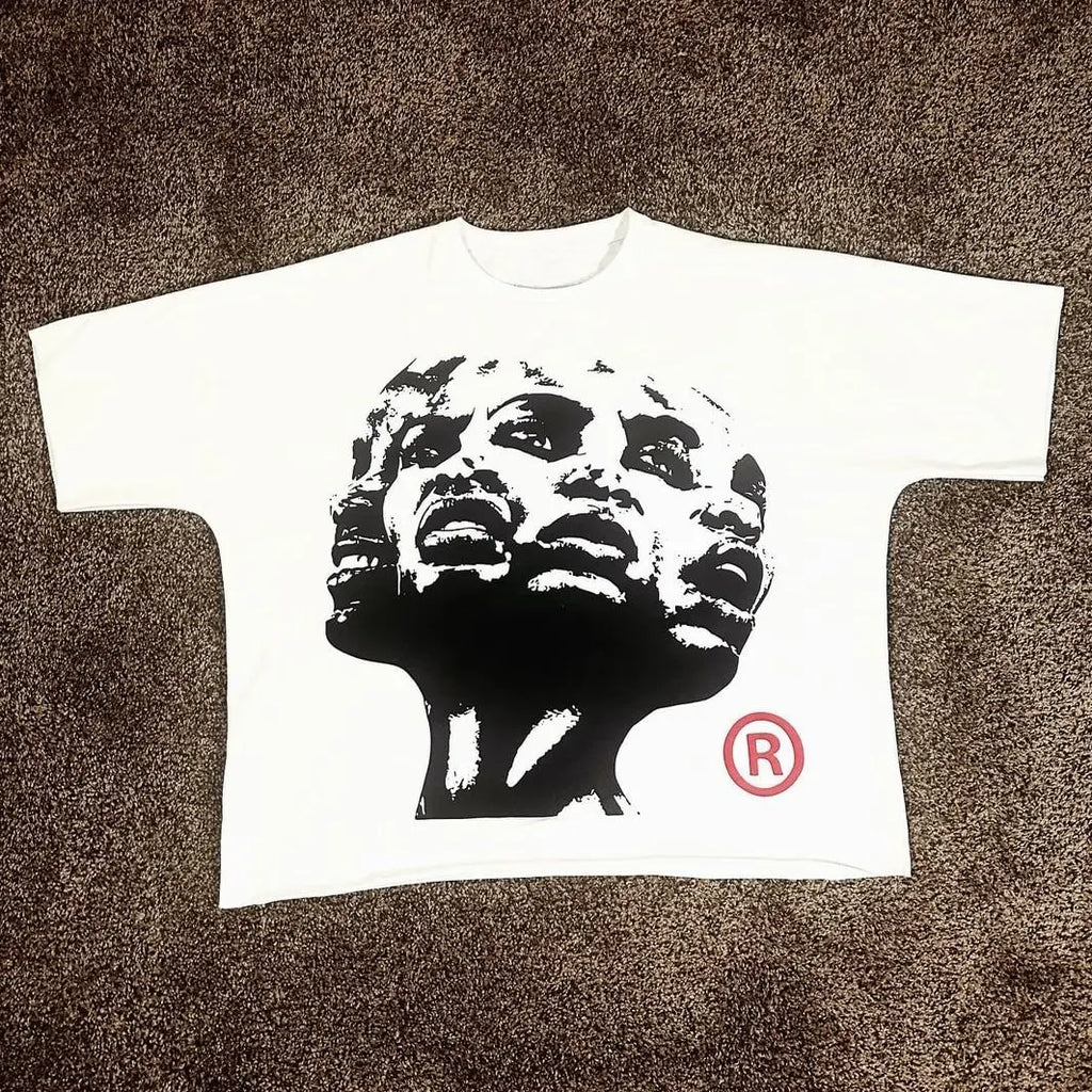 Harajuku Letter Graphic Oversized Tee