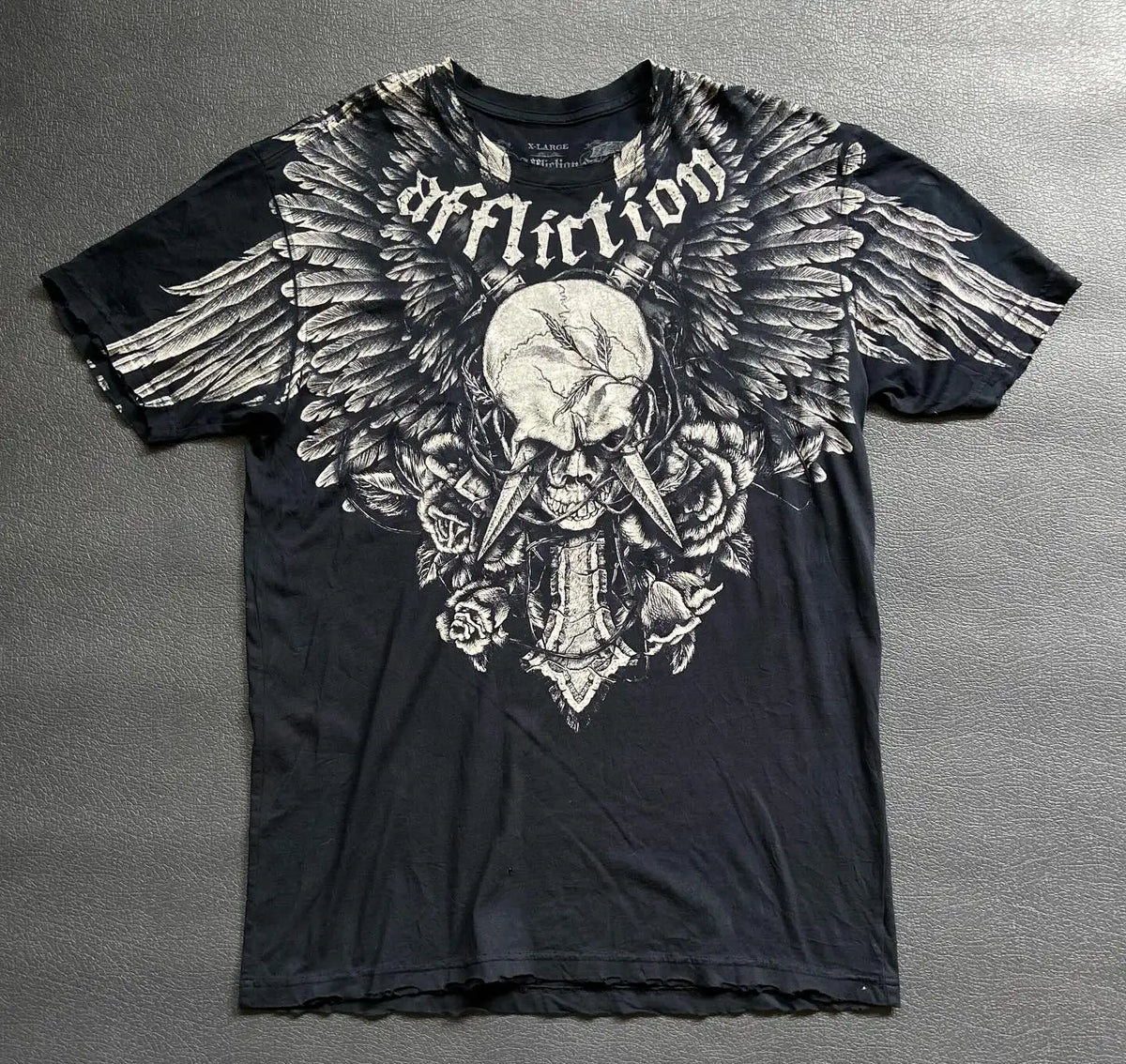 Y2KAffliction Short Sleeve Vintage Clothing Punk Hip Hop Graphic Print Oversized Tshirt Women Round Neck Cotton Short Sleeve Top