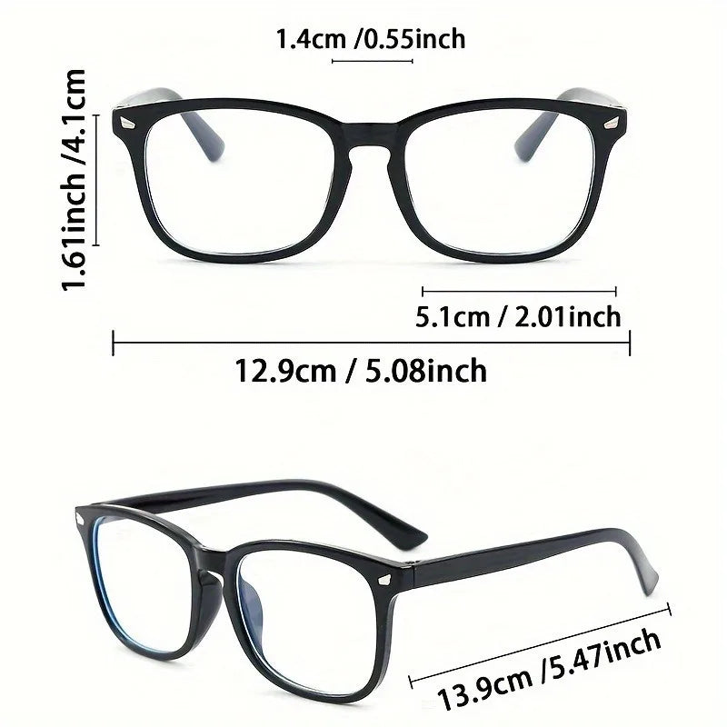 1/2pc Square Rivet Blue Light Glasses
