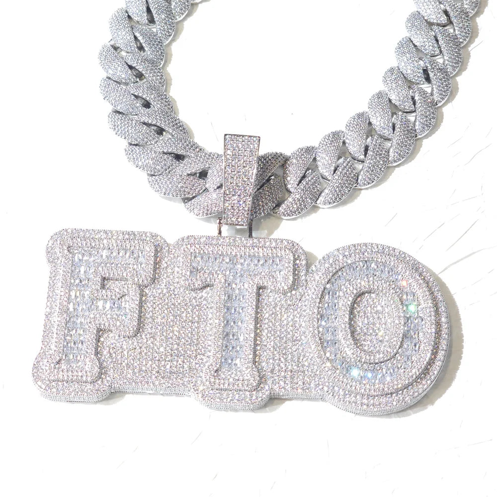 Hip Hop Large Initial Letter Number chain