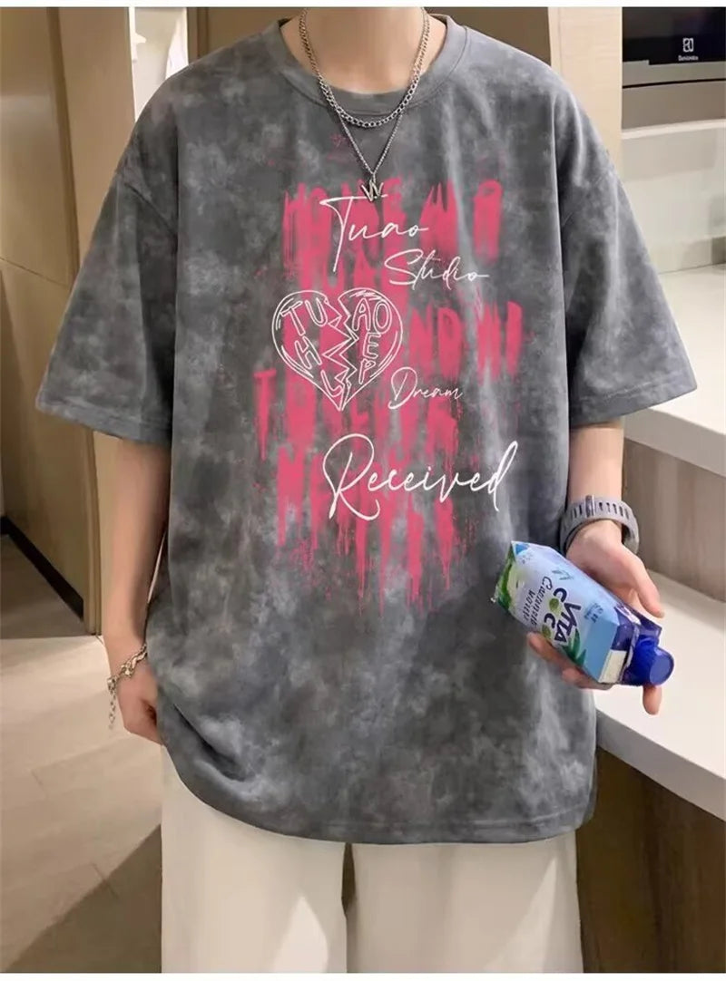 2026 Summer Men's Tie-Dye Graphic T-Shirt