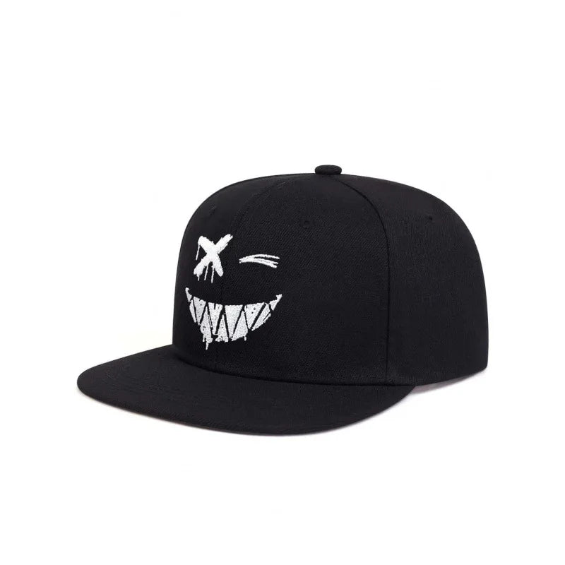 Youth Hip Hop Flat Brim Baseball Cap Outdoor Street Dance Hat for Men Fashion Snapback Adjustable Breathable Cotton