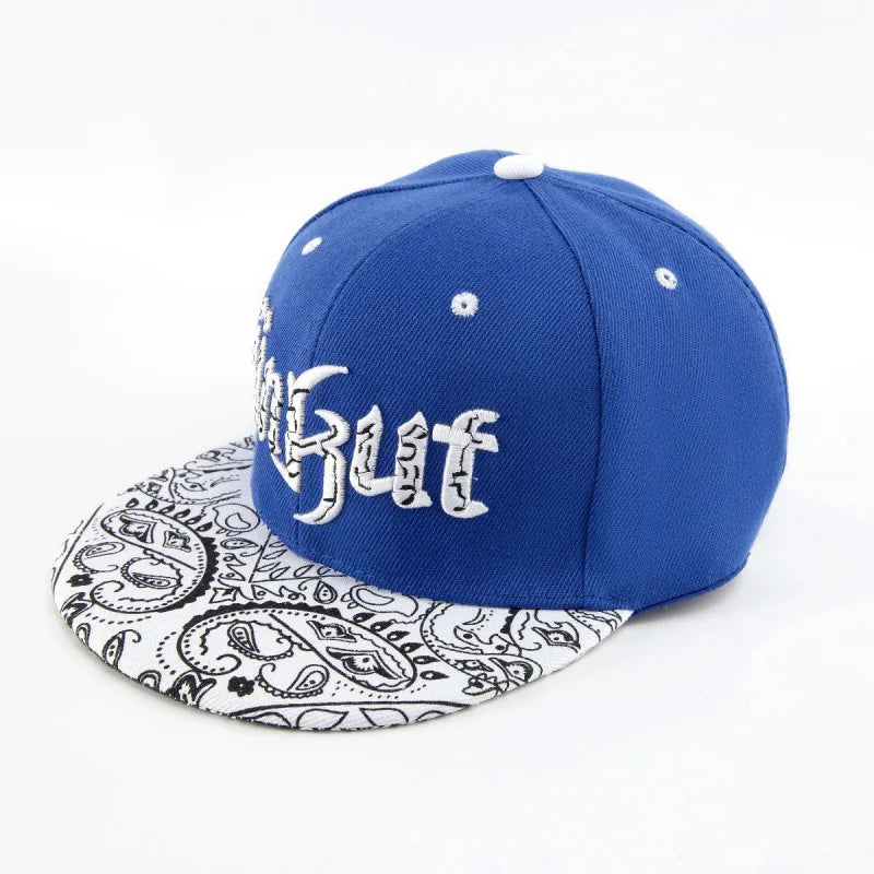 Youth Hip Hop Flat Brim Baseball Cap Outdoor Street Dance Hat for Men Fashion Snapback Adjustable Breathable Cotton