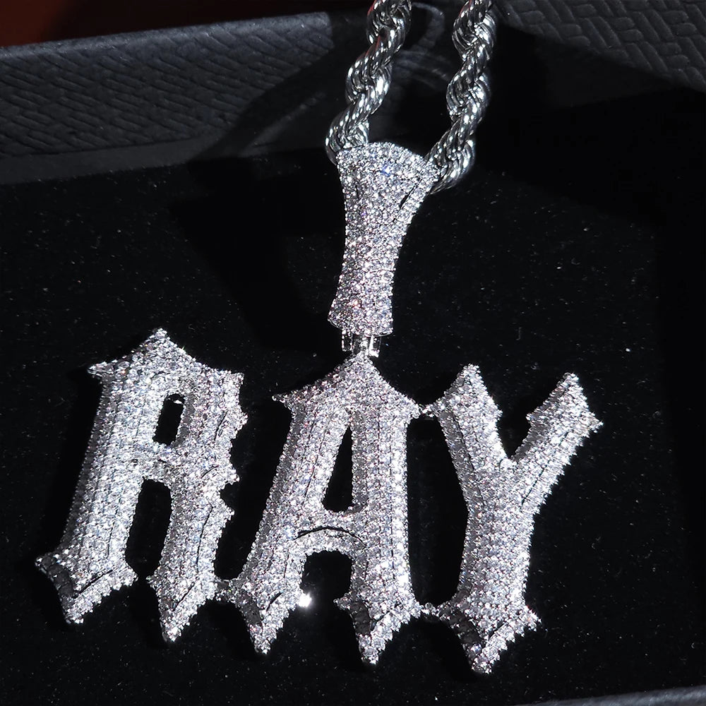Custom horizontal iced out chain