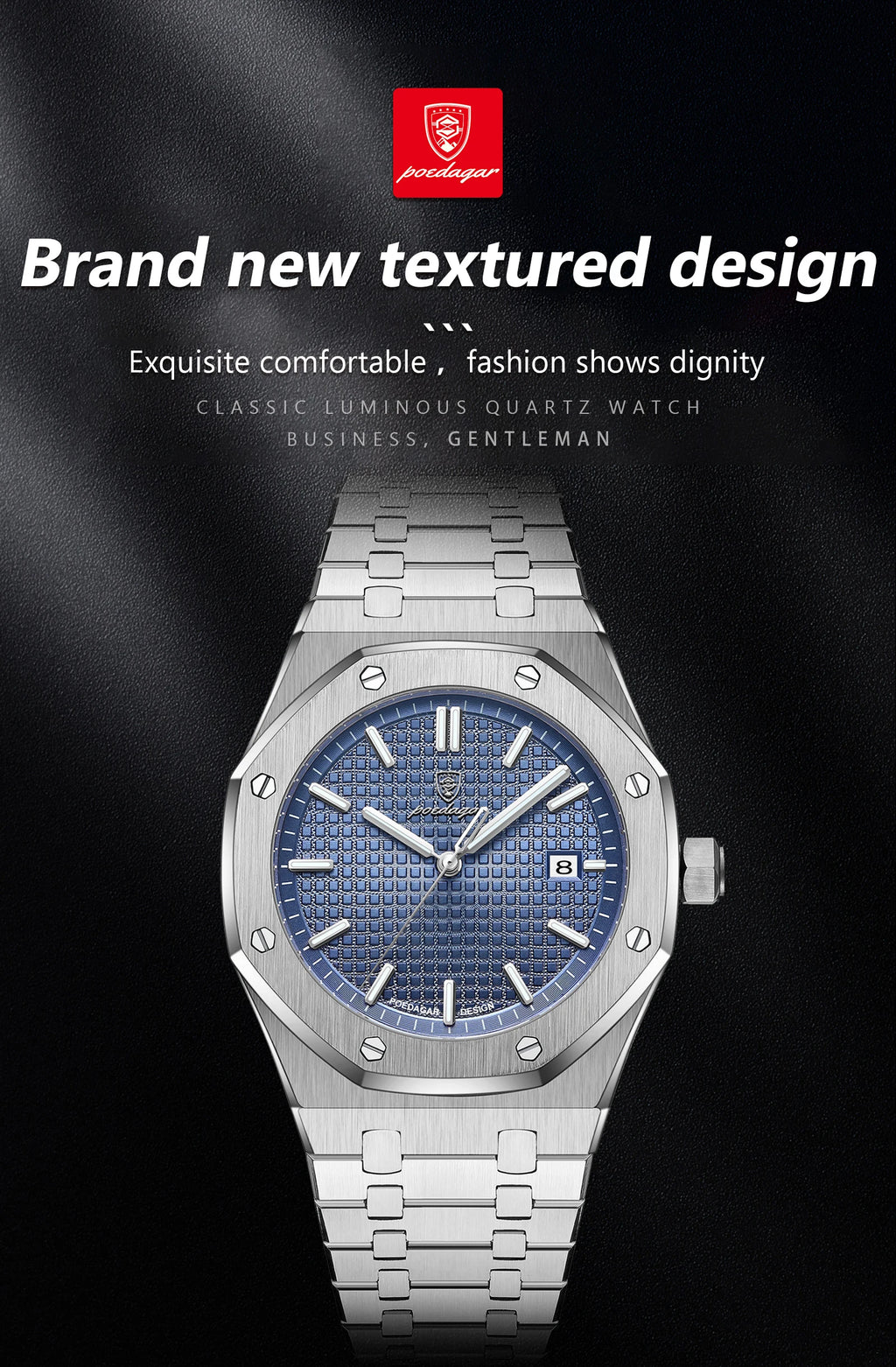 POEDAGAR Luxury Quartz watch