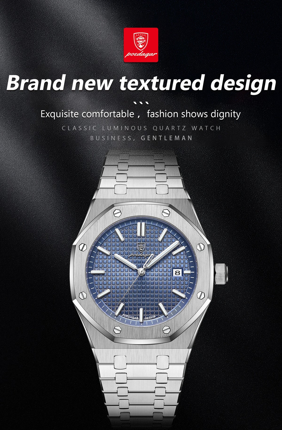 POEDAGAR Luxury Quartz watch