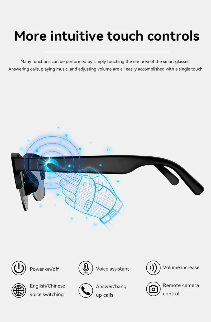 SE Élégance D12 Bluetooth Audio Smart Glasses