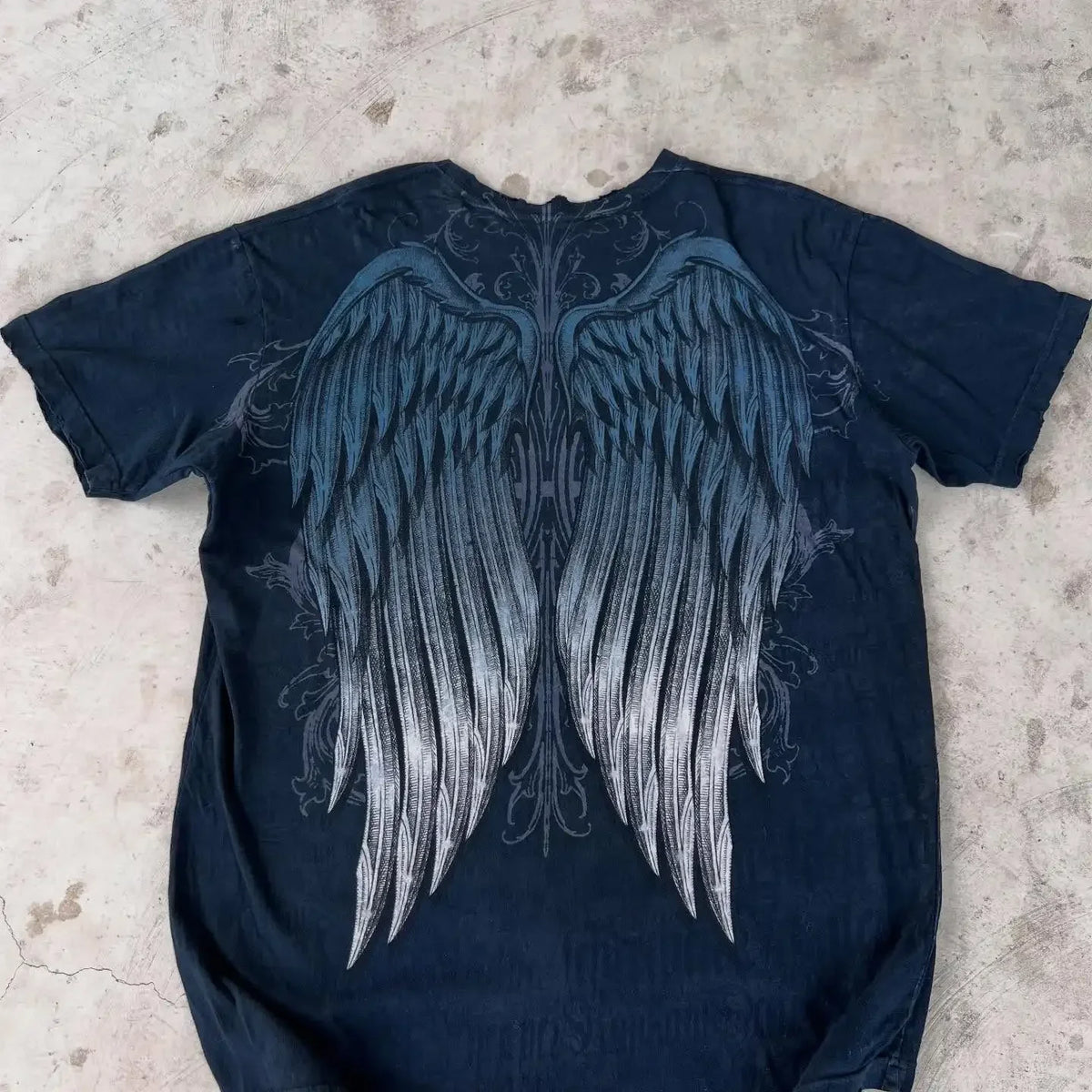 Affliction Street Fashion Cotton Pattern Printing Y2K Short Sleeved Tshirt New Harajuku Casual Loose Summer Unisex Punk Rock Top