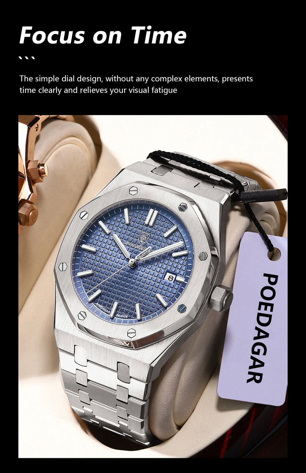 POEDAGAR Luxury Quartz watch