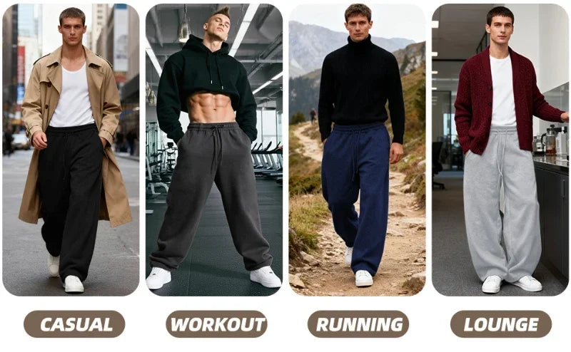 Men's Relaxed Drawstring Sweatpants Heather Joggers