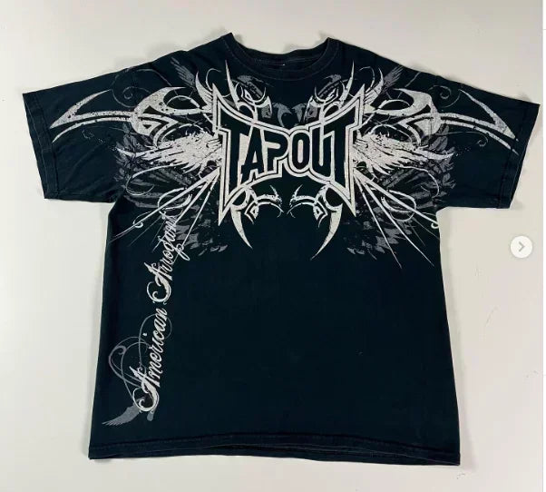 Affliction Winter Long Sleeved Cotton T Shirt New Y2k Fashion Retro Harajuku Round Neck Shirt Men's Women Gothic Casual Tops