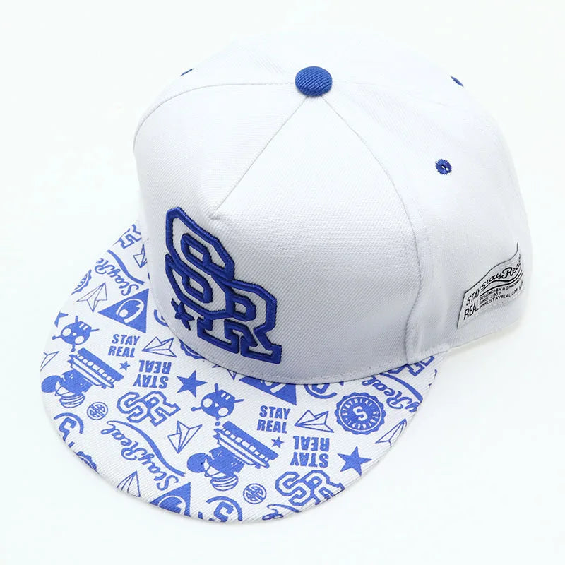 Youth Hip Hop Flat Brim Baseball Cap Outdoor Street Dance Hat for Men Fashion Snapback Adjustable Breathable Cotton