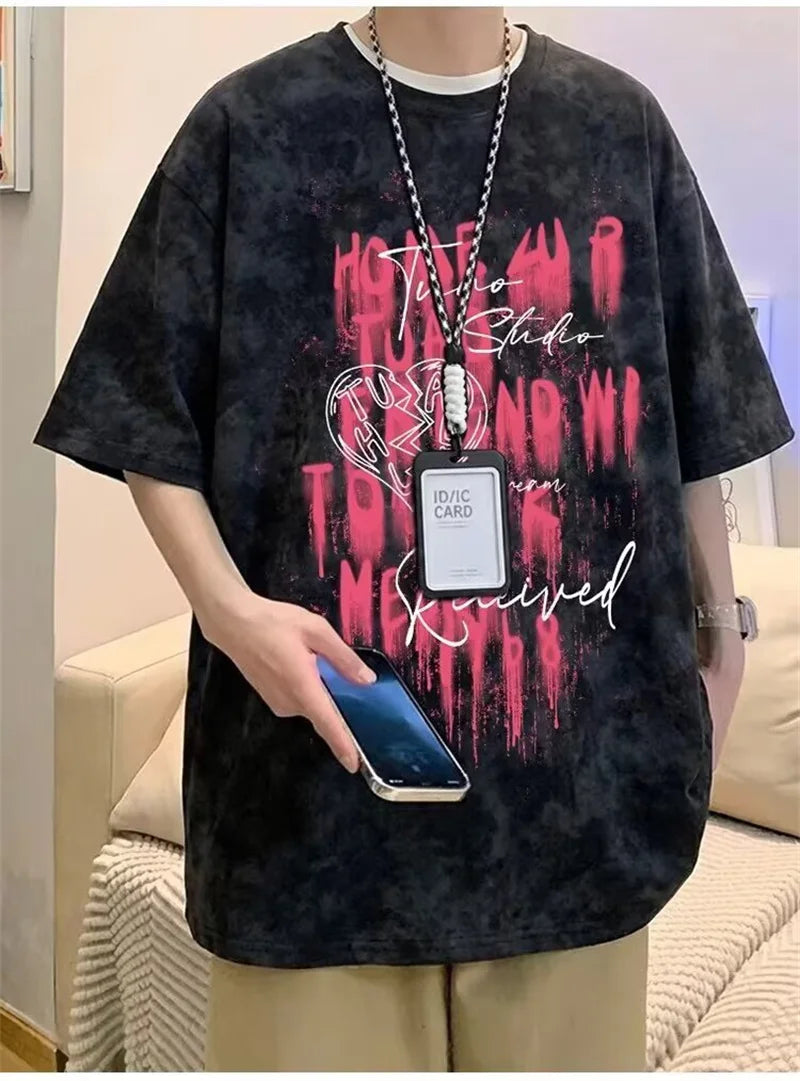 2026 Summer Men's Tie-Dye Graphic T-Shirt