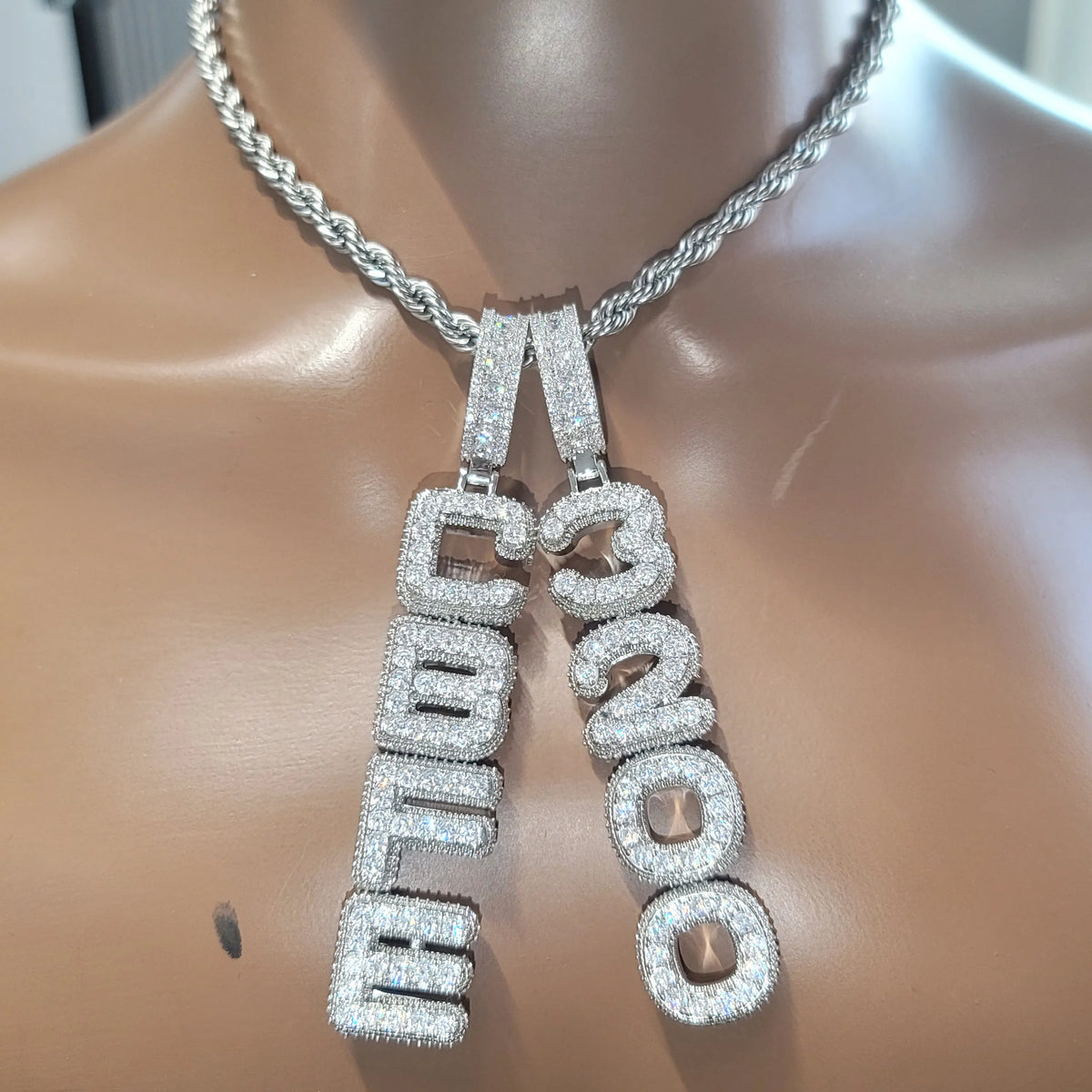 Custom Name Vertical Chain Necklace