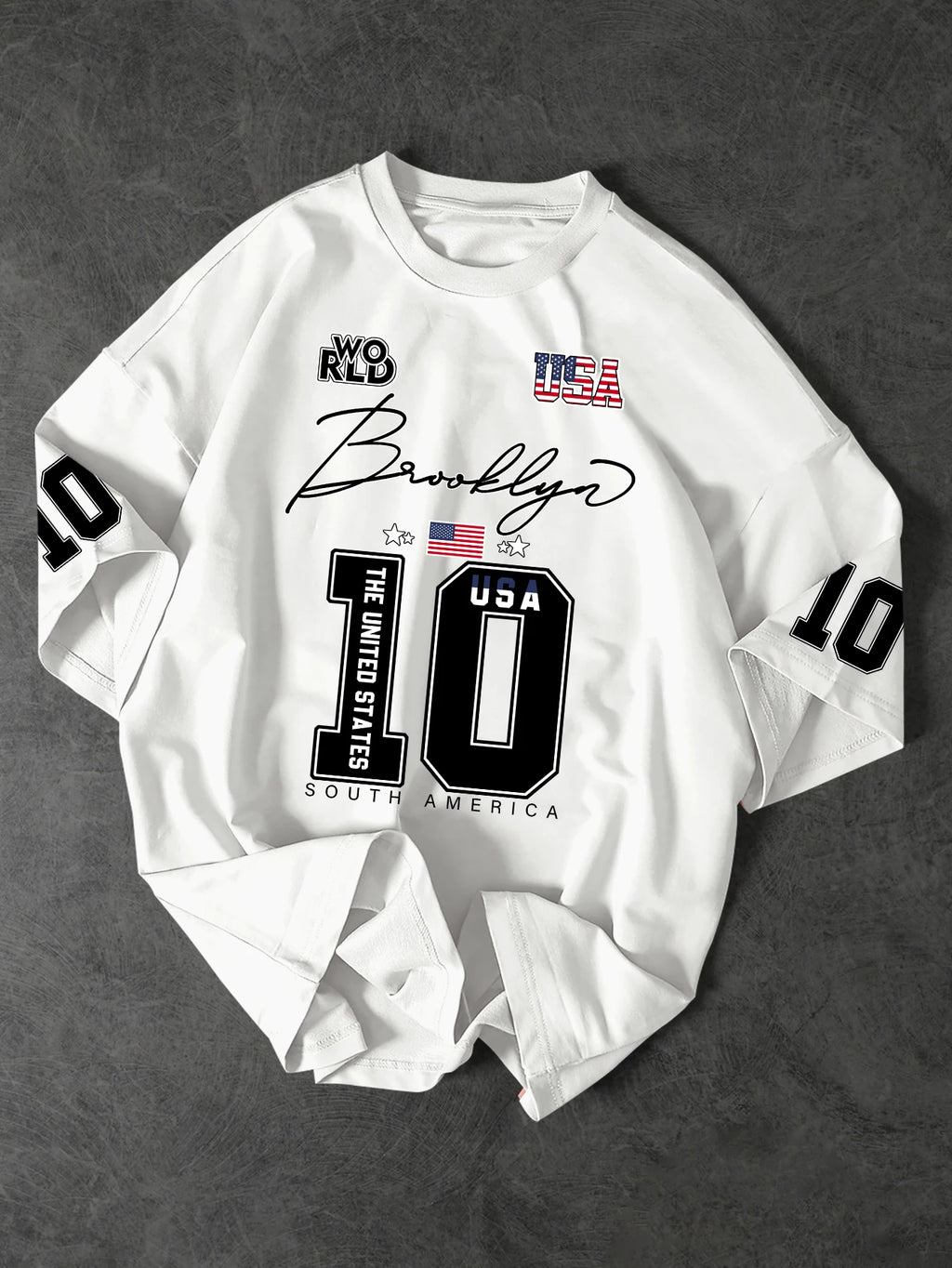 USA Brooklyn Style 10 Oversized Men's Streetwear Tee