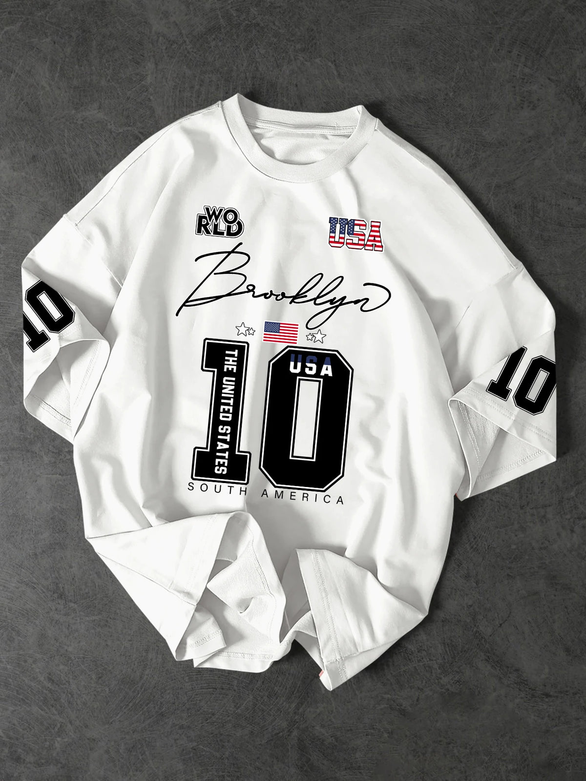 USA Brooklyn Style 10 Oversized Men's Streetwear Tee