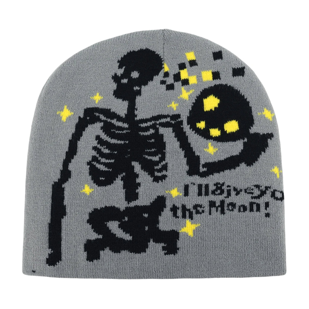 New Fashion Letter Autumn Winter Beanies for Women Men Outdoor Y2K Skullcap Warm Skiing Hat Cold Hat Hip Hop Cycling Knit Hat