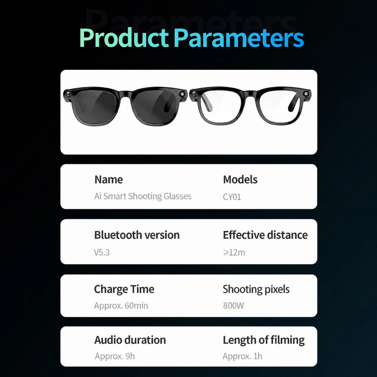 Ai smart glasses 3in1